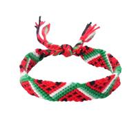 GMBYLBY Watermelon Geometric Woven Unisex Adjustable Cotton Wristband Wrist Jewelry For Casual Or Formal Wear Woven Friendship