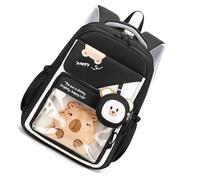 GMBYLBY Waterproof Book Bag With Padded Design Function Playful Bear Pattern Organizational Pockets For Women And Men Large Capacity Nylon Backpack