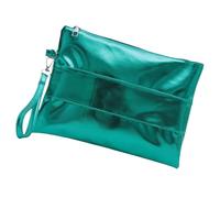 GMBYLBY Women Classical Shinning Metallic Wristlet Envelope Bag PU Leather Zippered Clutches Handbag Purse For Shopping Travel Fashion Wristlet Clutch Bag