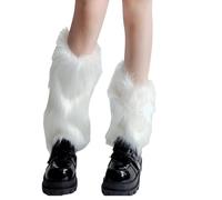 GMBYLBY Women's Plush Fleece Boot Covers Winter Essential Windproof Footless Socks 2 Sizes Home Office Thermal Leg Warmers Long Leg Warmers
