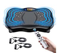 GMCXAX Vibration Plate Exercise Machine, Lymphatic Drainage Machine for Weight Loss, Lymphatic Drainage & Muscle Recovery, Multiple Speeds with Bluetooth & Remote, Max User Weight 330lbs, PureBlack