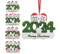 GMDLSK 2024 Personalized Family Christmas Ornament, Snowman Pendant for Christmas Tree, Personalized Resin Snowman, Xmas Gifts for Mom, Dad, Kid, Grandma, Grandpa, Family of 2