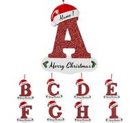 GMDLSK Personalised Christmas Tree Hanging Pendant Ornament 2024 Customized Christmas Decoration Pendant with Names Family of 2,3,4,5,6,7,8 Creative Xmas Gift for Home
