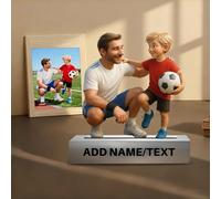 GMDLSK Personalized Cartoon Figurine Desk Decor - Custom Cartoon Portrait Standee - Acrylic Desktop Ornament for Office & Home - Unique Gift for Couples, Families and Pet Owners