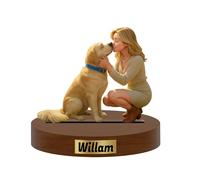 GMDLSK Personalized Cartoon Figurine Desk Decor - Custom Cartoon Portrait Standee - Acrylic Desktop Ornament for Office & Home - Unique Gift for Couples, Families and Pet Owners