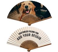 GMDLSK Personalized Folding Fan Custom Photo Handheld Fan for Wedding Dancing Saloon Cosplay Party Props Decorative Wooden Folding Fans Creative Gift for Friends