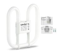 GMEC GR10q 16W 4 Pin Fluorescent Bathroom Light Bulb Also for Bedroom, Kitchen, Living Room - 6500K Day Light Cool White, Energy Saving, 1800LM, 10000 Hours, Easy Installation
