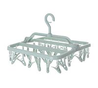 GmeDhc 32 Pegs Folding Sock Dryer, Sock Hanger for Washing Line, Swivel Hook Clothes Drying Rack, Portable Wind-proof Clothes Airer, for Socks, Underwear, Baby Clothes, Small Item