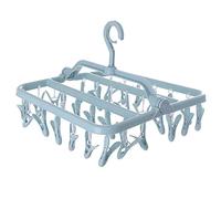 GmeDhc 32 Pegs Folding Sock Dryer, Sock Hanger for Washing Line, Swivel Hook Clothes Drying Rack, Portable Wind-proof Clothes Airer, for Socks, Underwear, Baby Clothes, Small Item