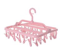 GmeDhc 32 Pegs Folding Sock Dryer, Sock Hanger for Washing Line, Swivel Hook Clothes Drying Rack, Portable Wind-proof Clothes Airer, for Socks, Underwear, Baby Clothes, Small Item