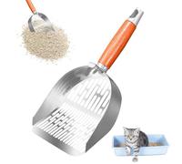 GmeDhc Cat Litter Scoop, Cat Litter Scoop with Wooden Handle, Metal Litter Scoop for Cats, Premium Quality Durable Litter Scoop, Easier Cleaning