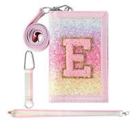 GmeDhc Children's Wallet Letters A to Z Foldable Children's Coin Purse with Carabiner Neck Strap for Girls, e, 12x8x2cm, Modern