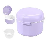 GmeDhc Dental Device Holder with Basket, Dental Holder, Orthodontic Dental Appliance Case, Dental Bite Holder, Teeth Device Box, Dental Prosthesis Holder, Mouthguard Holder (Purple)