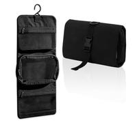 GmeDhc Men's Hanging Toiletry Bag Waterproof Toiletry Bag, Removable black | Made of PU leather, men's wash bag with a wet dry bag, two-layer cosmetic bag, toiletry bag men, toilet bag