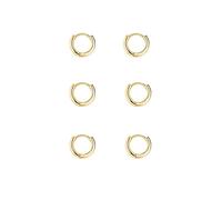 GMEDRIDASHoop Earrings Silver 925 Hoop Earrings Gold Small Earrings Set for Women Girls 3 Pairs Men Huggies Small Hoop Earrings Set Dainty Cartilage Tragus Helix Sleeping Earrings 8mm (EG3P8MM)