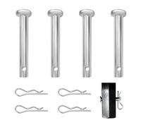 Gments Single Hole Clevis Pins 7mm X 55mm Flat Head 304 Stainless Steel Link Hinge Pin with R Hitch Fastener Locating Pins Cylindrical Pins Bolt Pins for Hitch Pin Lock Systems, 4 Pcs