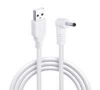 Gments USB to DC 5V Power Cable 3.5x1.35mm Right Angle Charger Cord, White | USB to DC Charger Replacement Wire for Electric Toothbrush, Bitvae, Seago, Noise Machine, Small Fan, Oil Diffuser & More, 1M