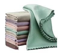 GMEqfhpOPS 10/20pcs Microfiber Glass Cleaning Cloth Rag Lint-Free For Windows Car Kitchen Mirror No Trace Reusable Fish Scale Rag Polishing Towels Bath