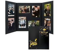 GMFrames Class of 2026 Graduation Picture Folio 4"x6" (8) Multi Picture Frame for Senior High School, College or University Graduation Photographs