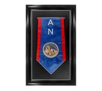 GMFrames Graduation Stole Frame with Black V-shaped Slot Mat,HD Glass,Ideal to Display Graduation Sash or Medal,Black with Silver Beads