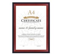 GMFrames GraduationMall A4 Certificate Frame Solid Wood Document Diploma Frame Glass Picture Holder for Wall Tabletop Display