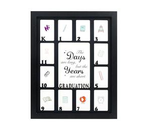 GMFrames School Days Photo Frame K-12 School Years Picture Frames 11 * 14 for Kindergarten to 12th Grade Holds (1) 5x7 & (12) 2x3 Wallet Size Photos Black