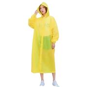 GMGQJST Poncho Waterproof Adult 4pcs Waterproof Hooded Rain Coat For Men And Women, Impermeable Raincoat(Yellow)