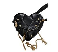 GMGQJST Studded Bag Clothes Styling Creative Heart Purses Riveted Jacket Women's One Shoulder Crossbody Bag