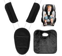 GMHLLES 1 Set Car Seat Strap Pads, Seat Protector Potty Training, Seat Belt Pads for Kids and Crotch Cover, Niversal Soft Comfort Shoulder Support for Newborns Infants and Kids