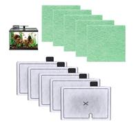 GMHLLES 10 PCS Fish Tank Filter Cartridges Compatible with Interpet Internal Cartridge Filter CF1 Double Filtering for Aquarium (5 x Filter Cartridges 5 x Algaway Pads)