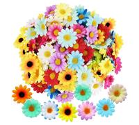 GMHLLES 100pcs Artificial Daisies, Artificial Daisy Flowers, Craft Flowers, 4cm for DIY Craft Bridal Hairpins, Garland Wedding Party Table Decoration