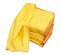 GMHLLES 12 PCS Yellow Dusters, Reusable Microfibre Cleaning Cloth for Cleaning Home, Car, Kitchen, Glass & Furniture