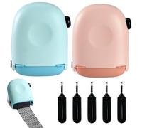 GMHLLES 2 Pcs Data Defender Roller Stamp Set, Reusable Address Blocker Stamp with 5 Ink Roller, Quick-Drying Confidential Roller Stamps for Privacy Data Hide Address Information (Blue & Pink)