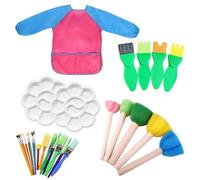 GMHLLES 27 Pcs Kids Paint Brushes Set, Various Sizes Paint Brush for Beginners and Young Artists for Watercolor, Oil, Acrylic Paints, Diy Art