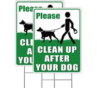 GMHLLES 2PCS No Dog Fouling Sign, No Dog Poop Signs Multi Function Rust Proof and Weatherproof Eye Catching Easy to Install Suitable for Outdoor Garden Lawn 20 * 30cm