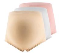 GMHLLES 3 PCS Maternity Knickers High Waist Maternity Pants Pregnancy Panties Over Bump Suitable for Use During Pregnancy Postpartum and Recovery Periods White