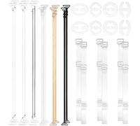 GMHLLES 6 Pcs Clear Bra Straps Invisible, 12 Pcs Adjustable Thin Non-Slip Bra Straps, 8 Pcs Invisible Bra Strap Clips, Strap Soft Detachable Lingerie Straps for Women