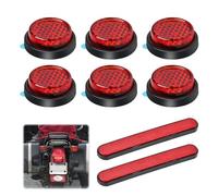 GMHLLES 6PCS Round Motorcycle Reflectors Stick-on Small Round Rear Red Reflectors Red Light Warning Reflector for Motorcycle Bicycle Trailer Door Post, 24mm Diameter