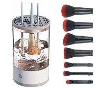 GMHLLES Electric Makeup Brush Cleaner Machine, USB Make Up Brush Cleaning Tool Automatic Cosmetic Brush Cleaner Set for Cleaning and Drying All Size Beauty Makeup Brushes