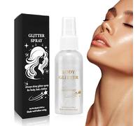 GMHLLES Glitter Spray for Hair & Body Glitter Spray Silver Body & Clothes Festival & Party Hair Eco-Friendly, Quick-Dry, Washable, Fragrance-Free with Sustainable Shine