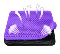 GMHLLES Honeycomb Gel Seat Cushion, Gel Cushion for Sitting Pressure Sore - For Relax Back & Sciatica Gel Seat Cushion for Car/Office/Home/Wheelchair Seat Cushion