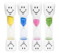 GMHLLES Kids Toothbrush Timer, 4 Pcs 2-Minute Smile Hourglass Timer for Maintaining Oral Hygiene, Perfect for Children's Day Gift