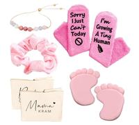 GMHLLES Mum To Be Gifts | Baby Shower Gifts For New Mum Pregnancy -Funny Socks Moonstone Bracelet Hair Band Soap | Mummy To Be Gift