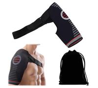 GMHLLES Shoulder Support Brace, Adjustable Rotator Cuff Shoulder Support with an Adjustment Strap and 1 Storage Bag Left and Right Hands for Pain Relief Injury for Both Men and Women (L/XL)