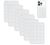 GMHLLES Silicone Suction Phone Case Mount 6Pcs Phone Pad, Non Slip Double Sided Suction Cup Phone Holder for Selfies and Video Shooting (Transparent)