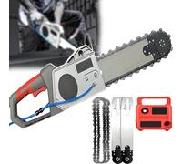 GmhXylophyte Electric Concrete Chain Saw, Wall Cutter Machine, 5800/6500w Diamond Concrete Chain Saw, Wet Water Supply Dust Removal, With 2 Chains/2 Guide Bar A