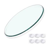 GMHZTKUS Round Patio Glass Table Top，380mm-450mm-600mm-780mm-100mm Tempered Glass,Tempered Beveled Edge,Tempered Glass Table Top,for Dining Table, Coffee Table, Home(48CM(18.8IN))
