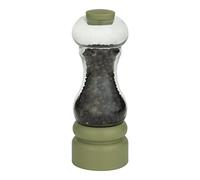 GMill by Grunwerg PET Salt or Pepper Mill with Adjustable Ceramic Grinder, Easy Fill, 16cm, SP-110GN, Olive Green