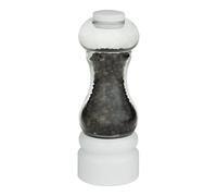 GMill by Grunwerg PET Salt or Pepper Mill with Adjustable Ceramic Grinder, Easy Fill, 16cm, SP-110WT, White