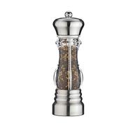 Gmill by Grunwerg Stainless Steel & Acrylic Single Pepper Mill, 17cm, Silver